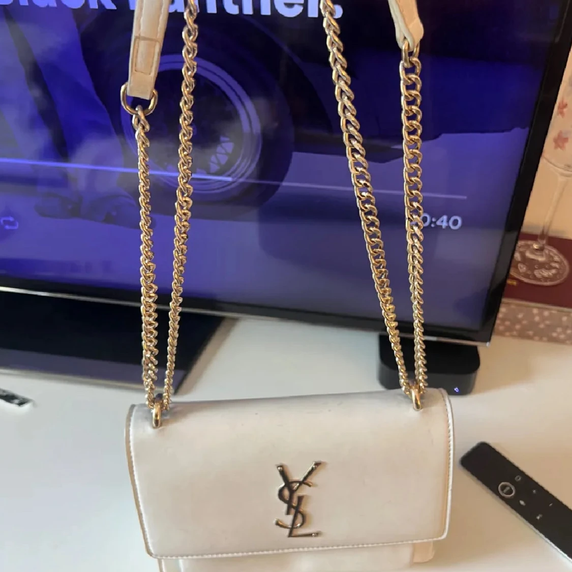 Beige axelväska - 1