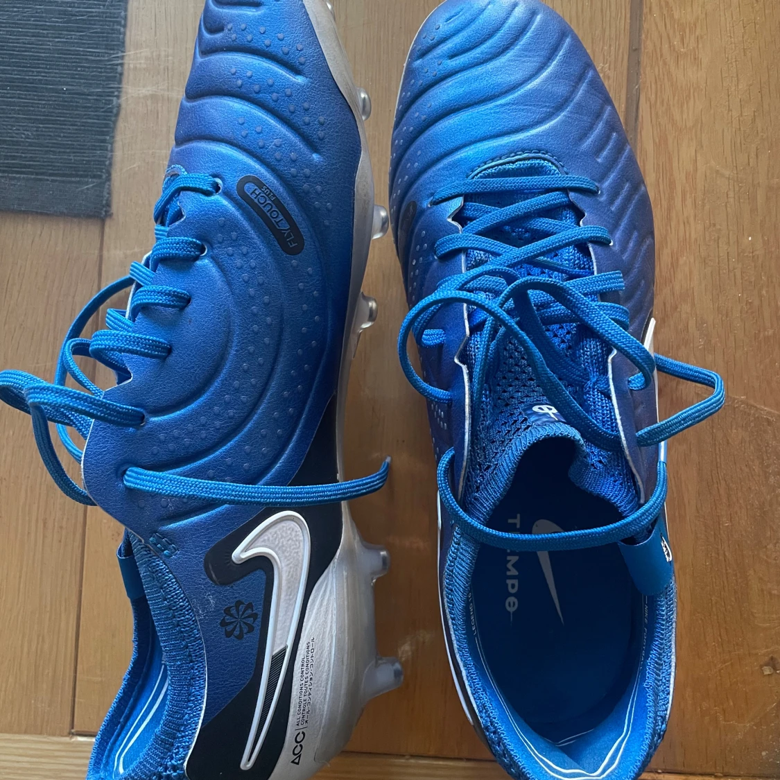 Nike Tiempo blå fotbollsskor - 4