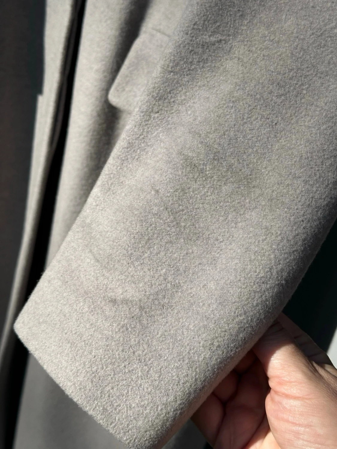 Beige/grå kappa från Oui i ullmix - 1