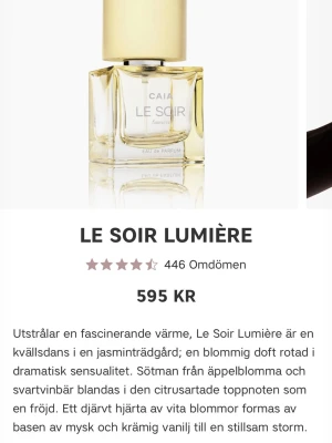 Parfym caia - Le Soir Lumière  - Jättegod och fräsch doft. Säljer då jag inte kunde returnera. Helt oanvänd och inte öppnad heller därav priset, men kan diskuteras 