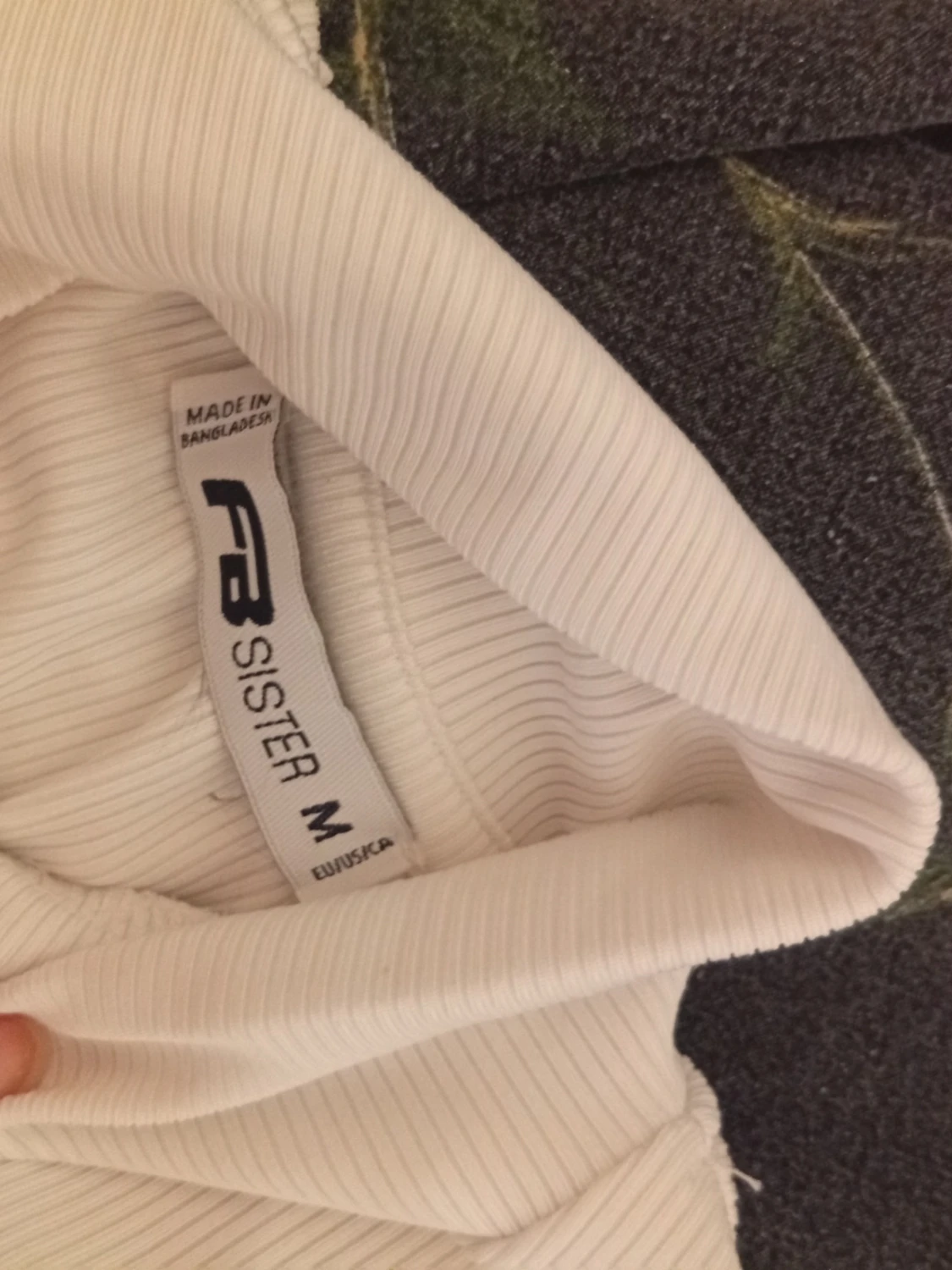 Vit ribbad ziptröja från FB Sister - 3