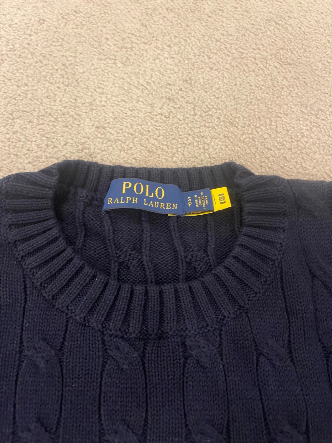 Marinblå polo Ralph lauren stickad - 2