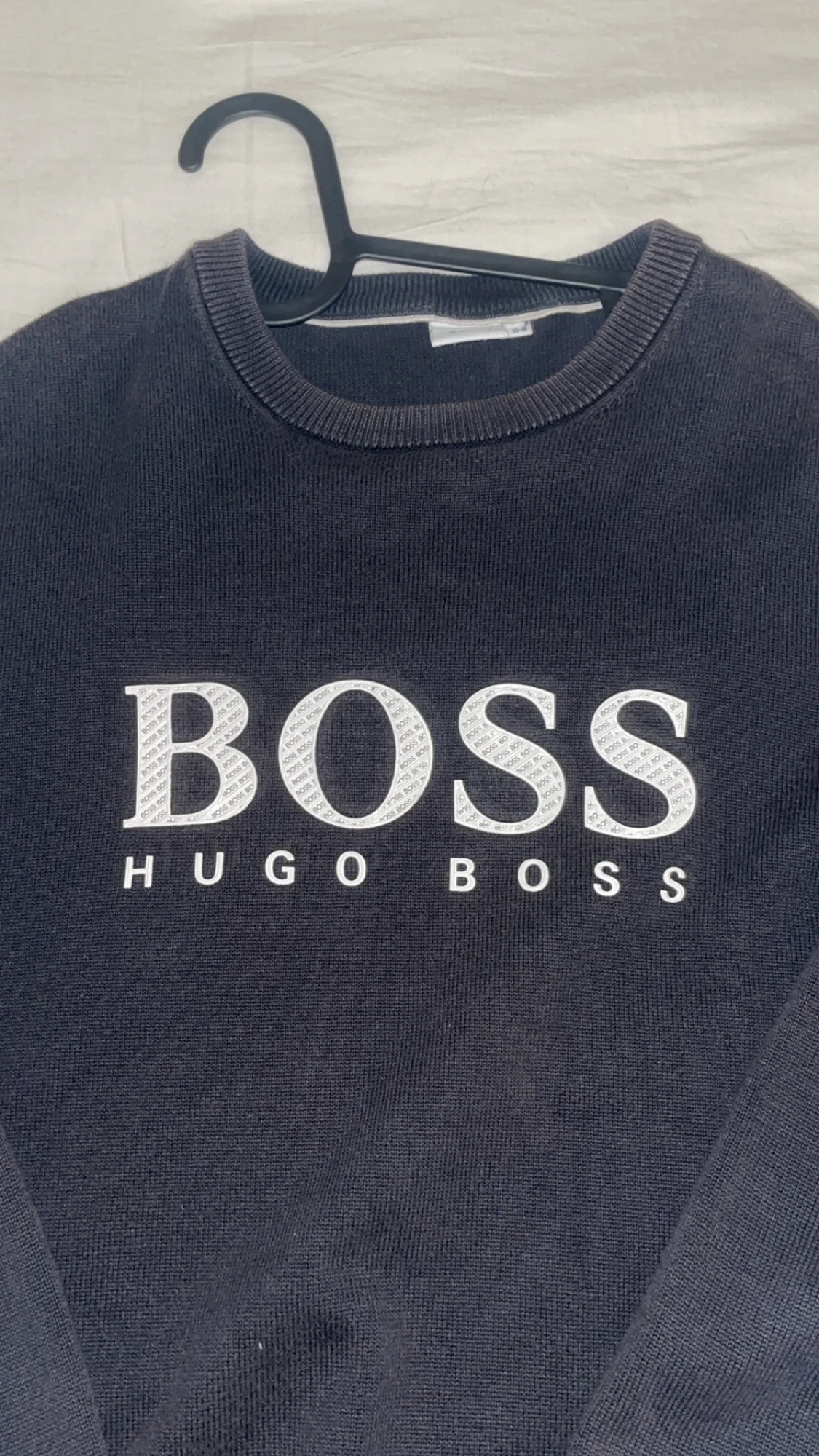 Svart stickad tröja Hugo Boss  - 1