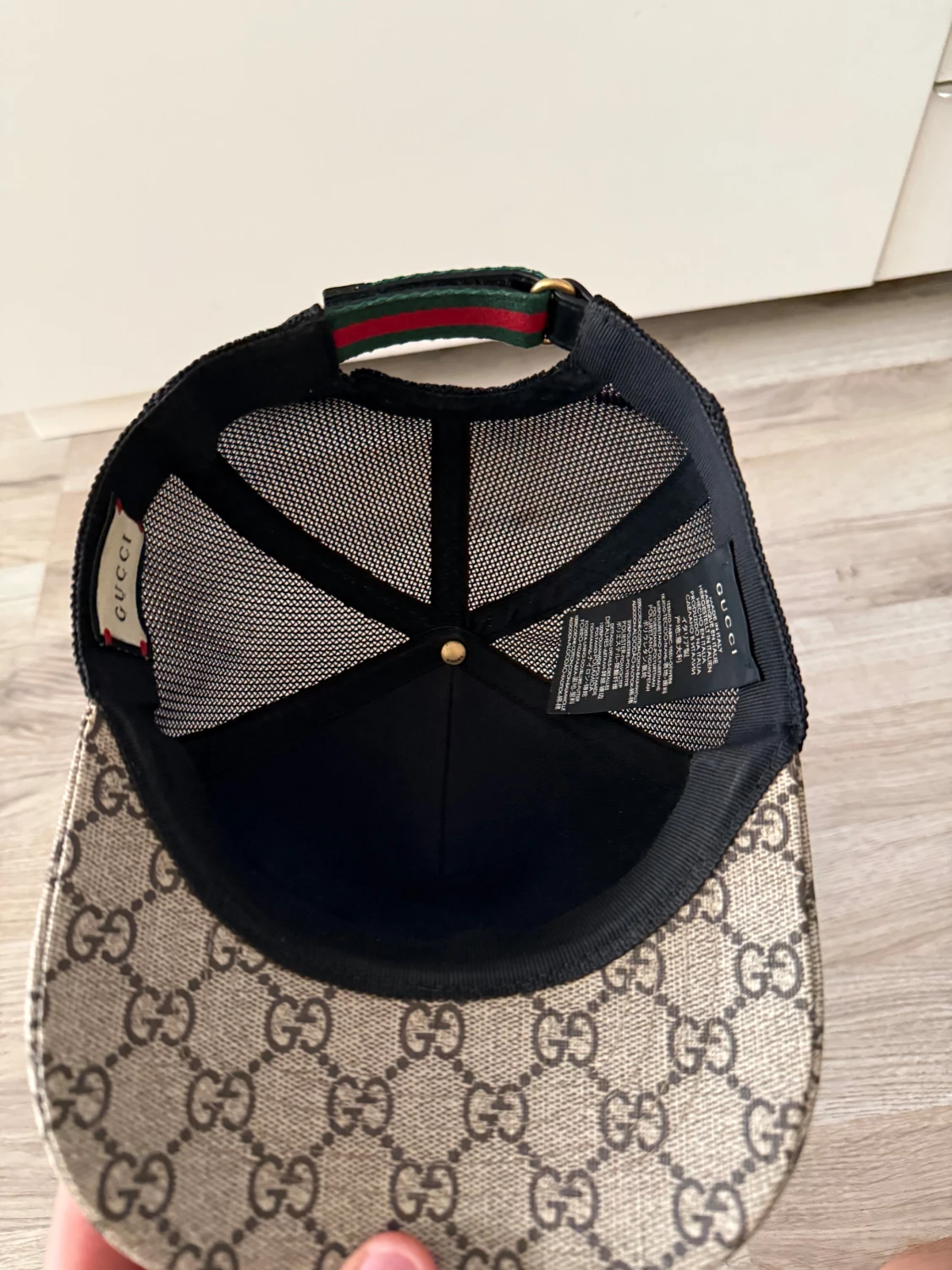 Gucci beige keps med tigertryck - 2