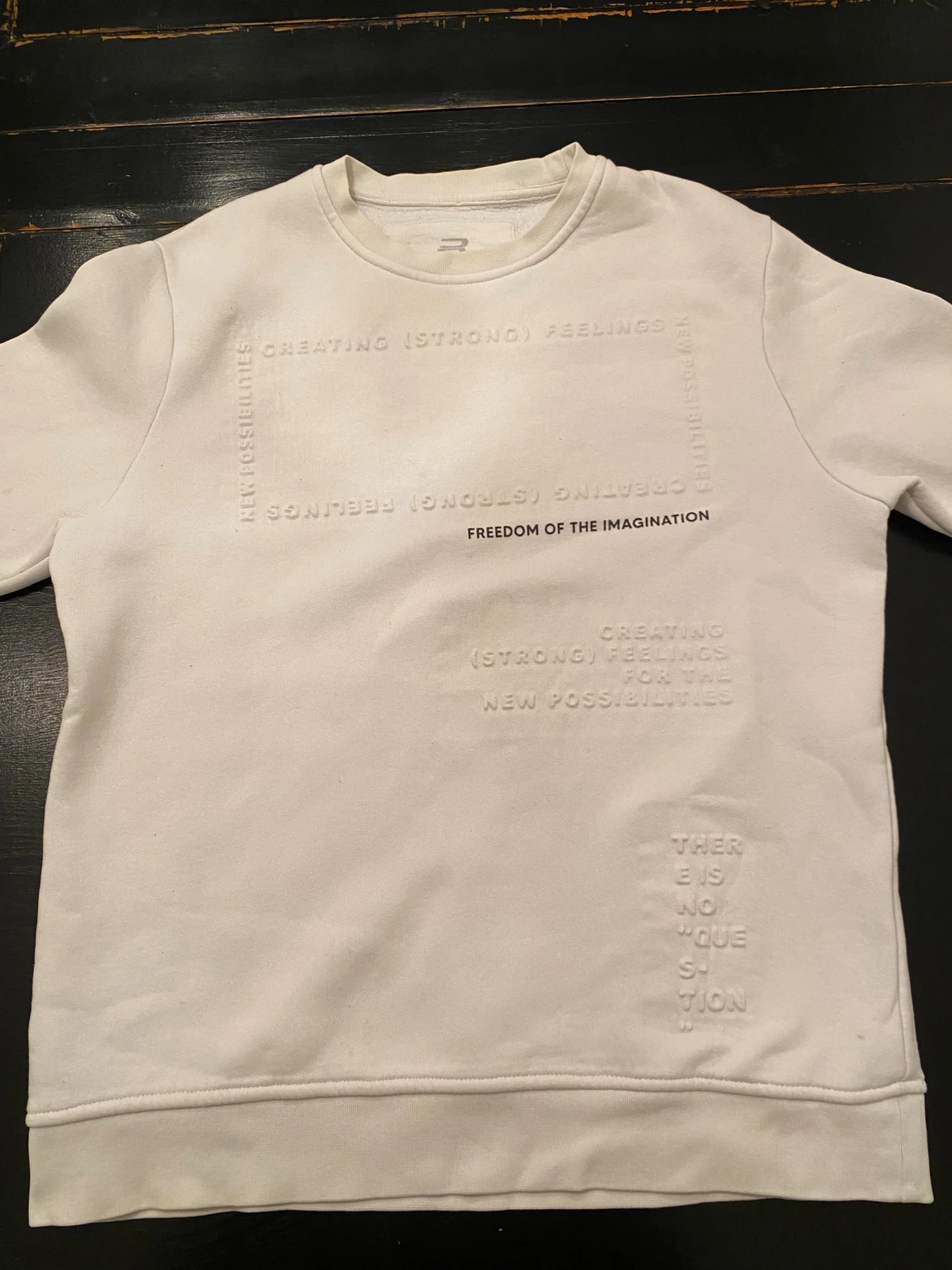 Vit sweatshirt från Pull&Bear