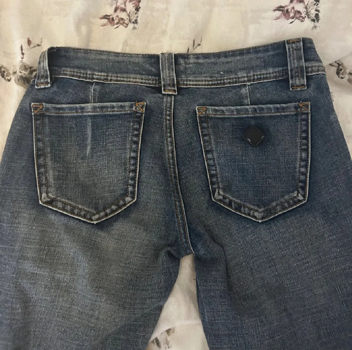 Blå bootcut jeans från Abrand - 4