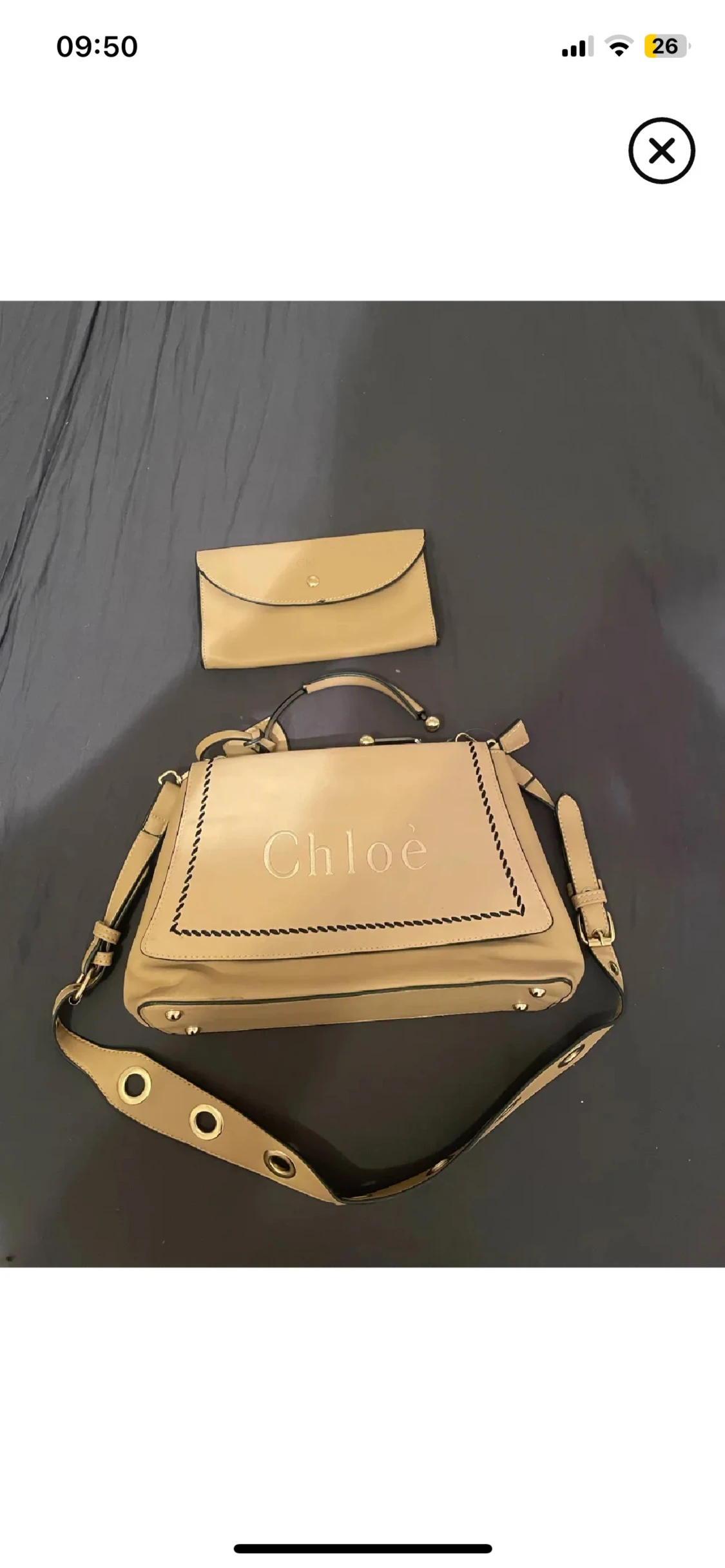 Beige handväska från Chloé i skinn - 3