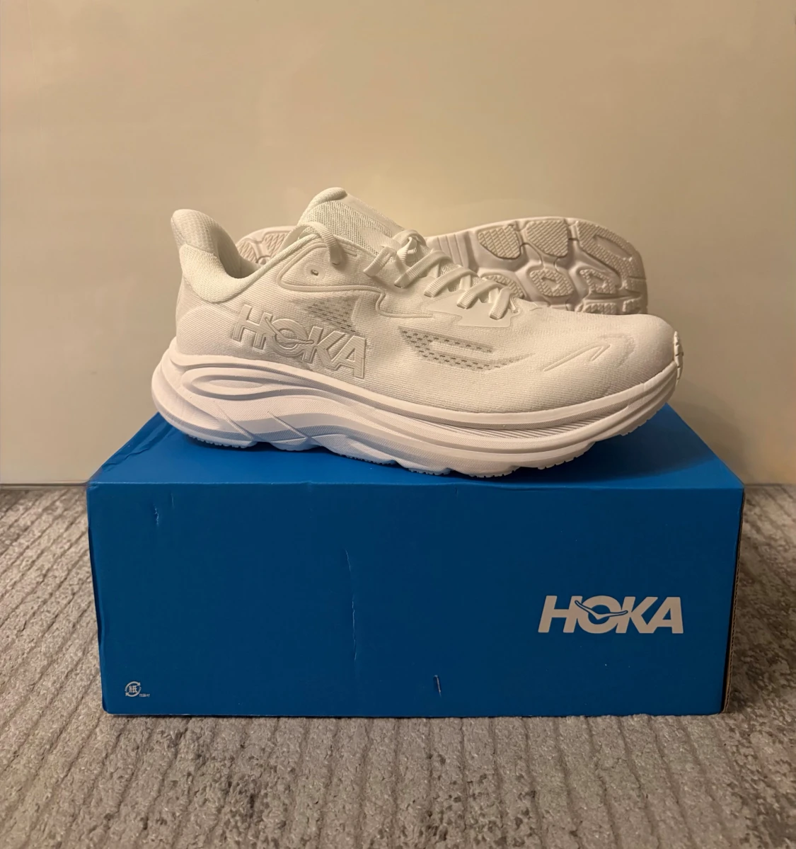 Hoka vita sneakers med tjock sula - 1