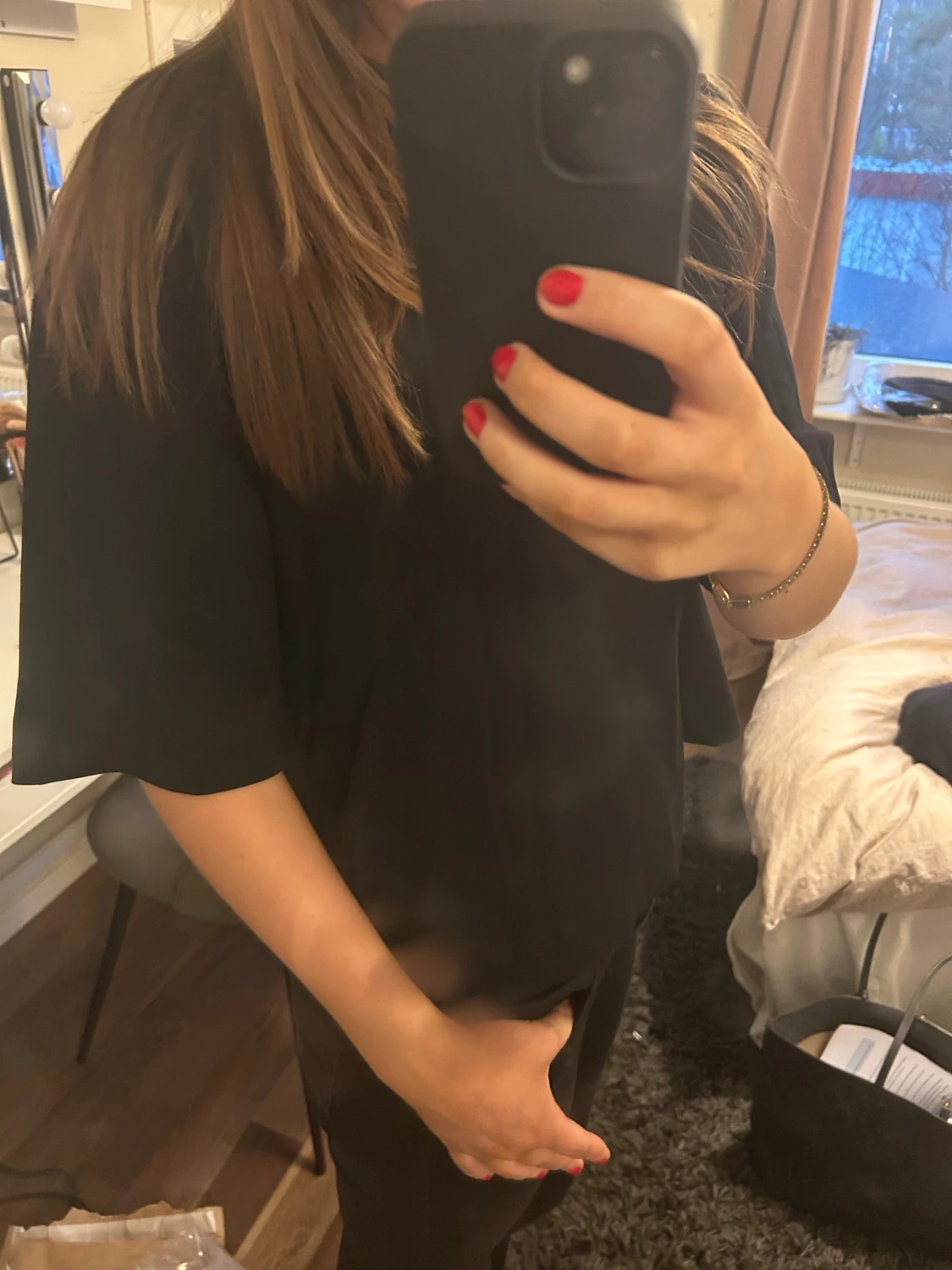 Svart boxig tshirt - 2