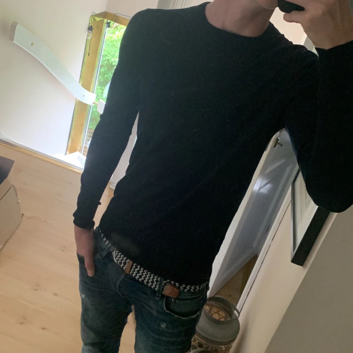 Svart långärmad tröja från Uniqlo - 1