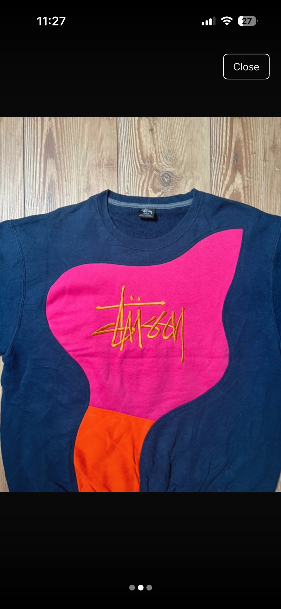 Rework Stüssy färgglad crewneck tröja - 1