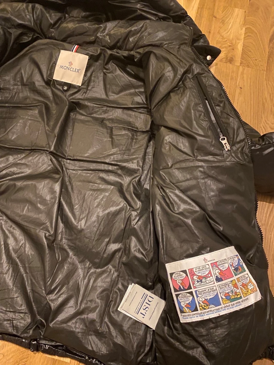 Svart Moncler pufferjacka med huva - 2