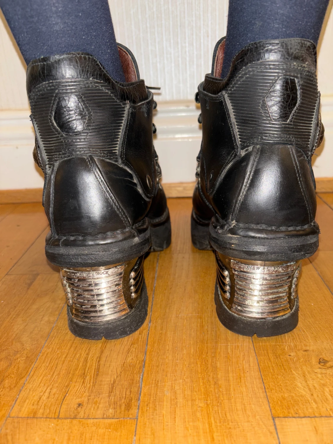 New Rock Planet kängor – svart läder – strl 37  - 5