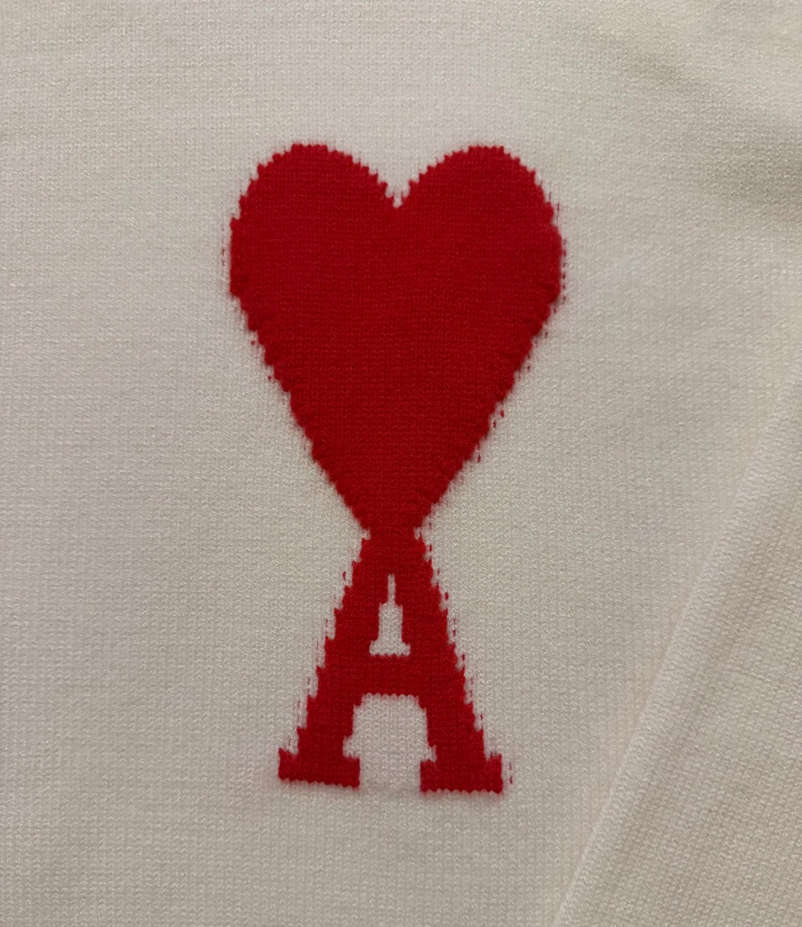 Vit stickad tröja från Ami Paris - 1