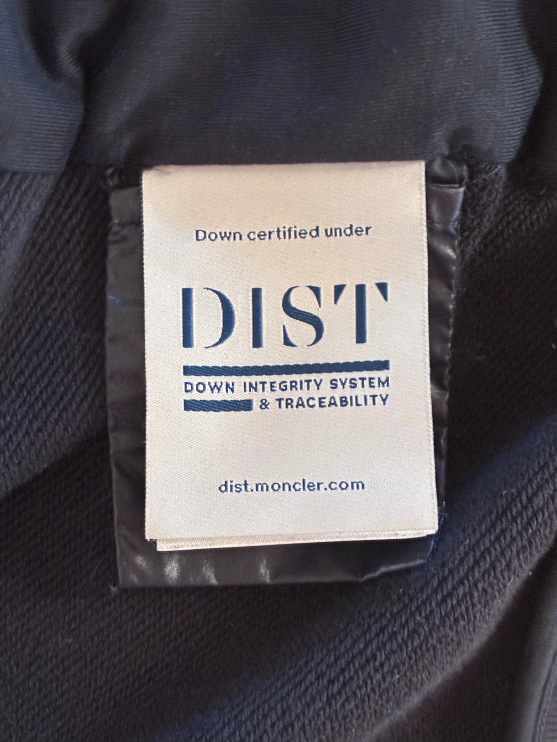 Mörkblå Moncler pufferjacka med huva - 3