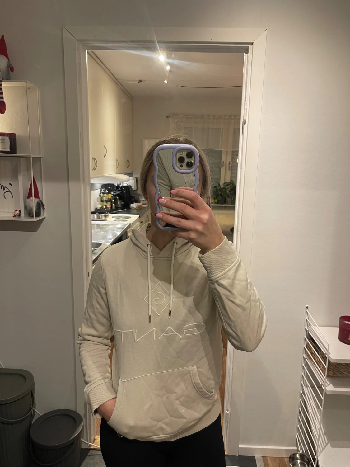 Beige hoodie från GANT 