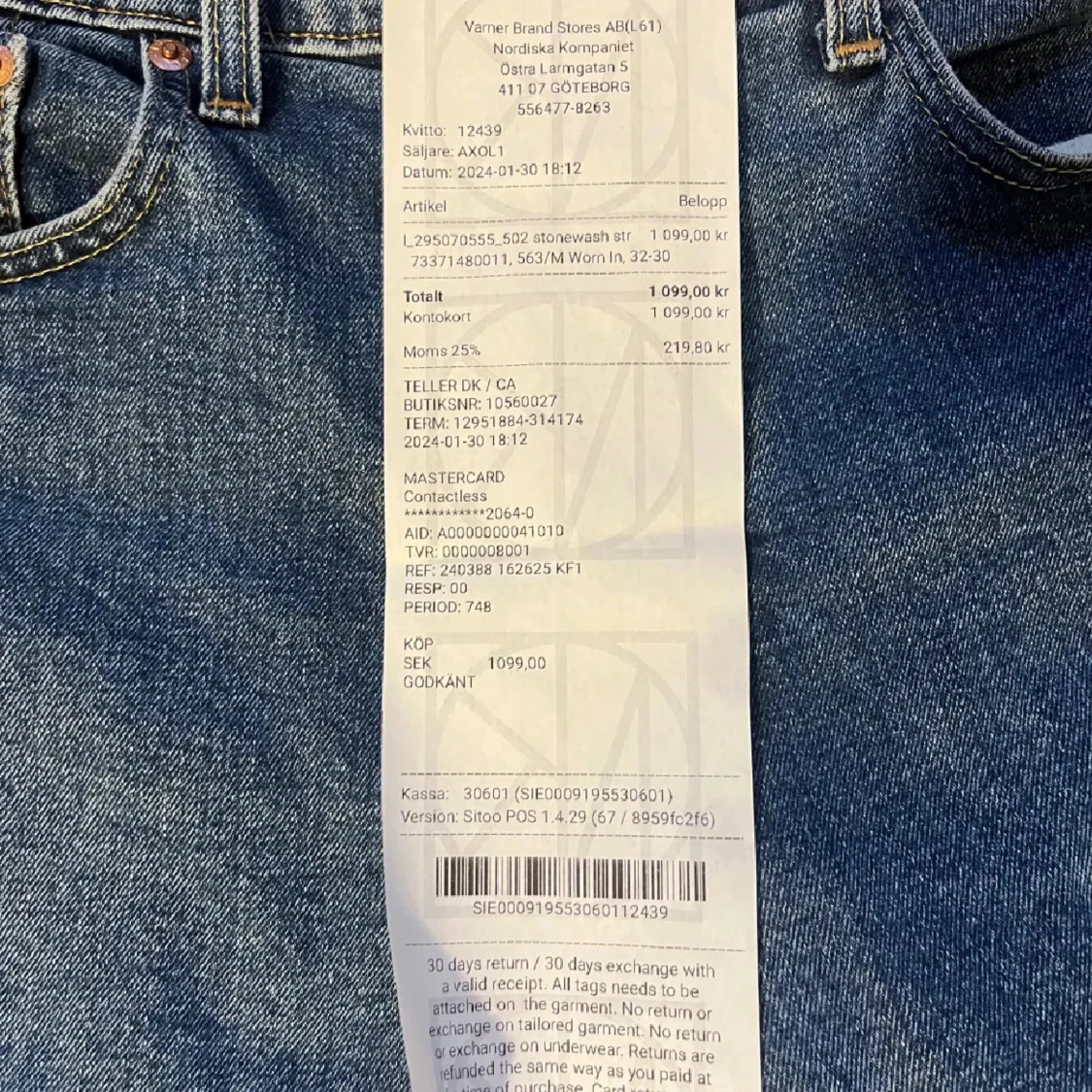 Levi's blå jeans W32 L30 - 4