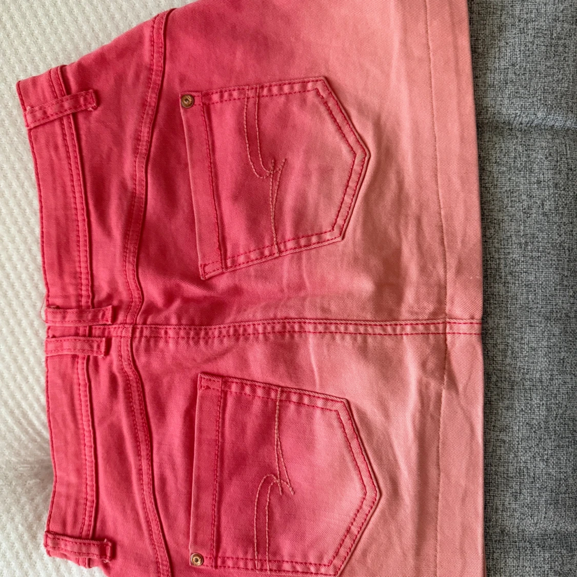 Rosa jeans kjol - 1