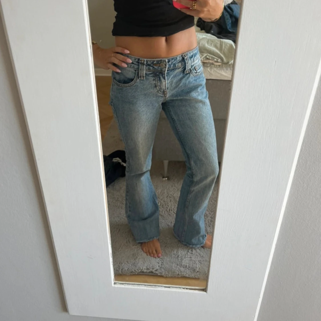Lågmidjade bootcut jeans