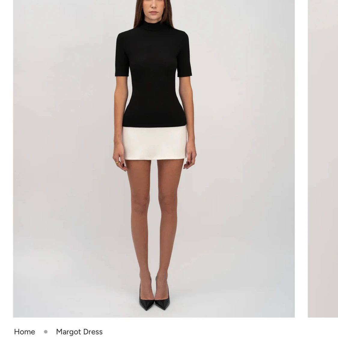 Margot Dress svart och vit miniklänning