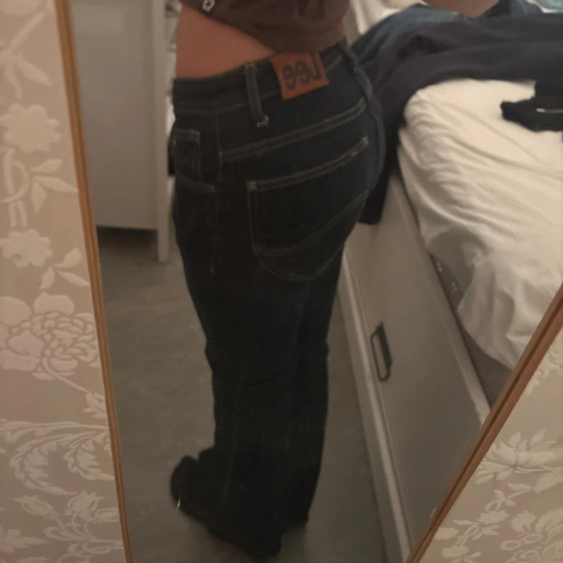 Mörkblå bootcut jeans från Lee - 1