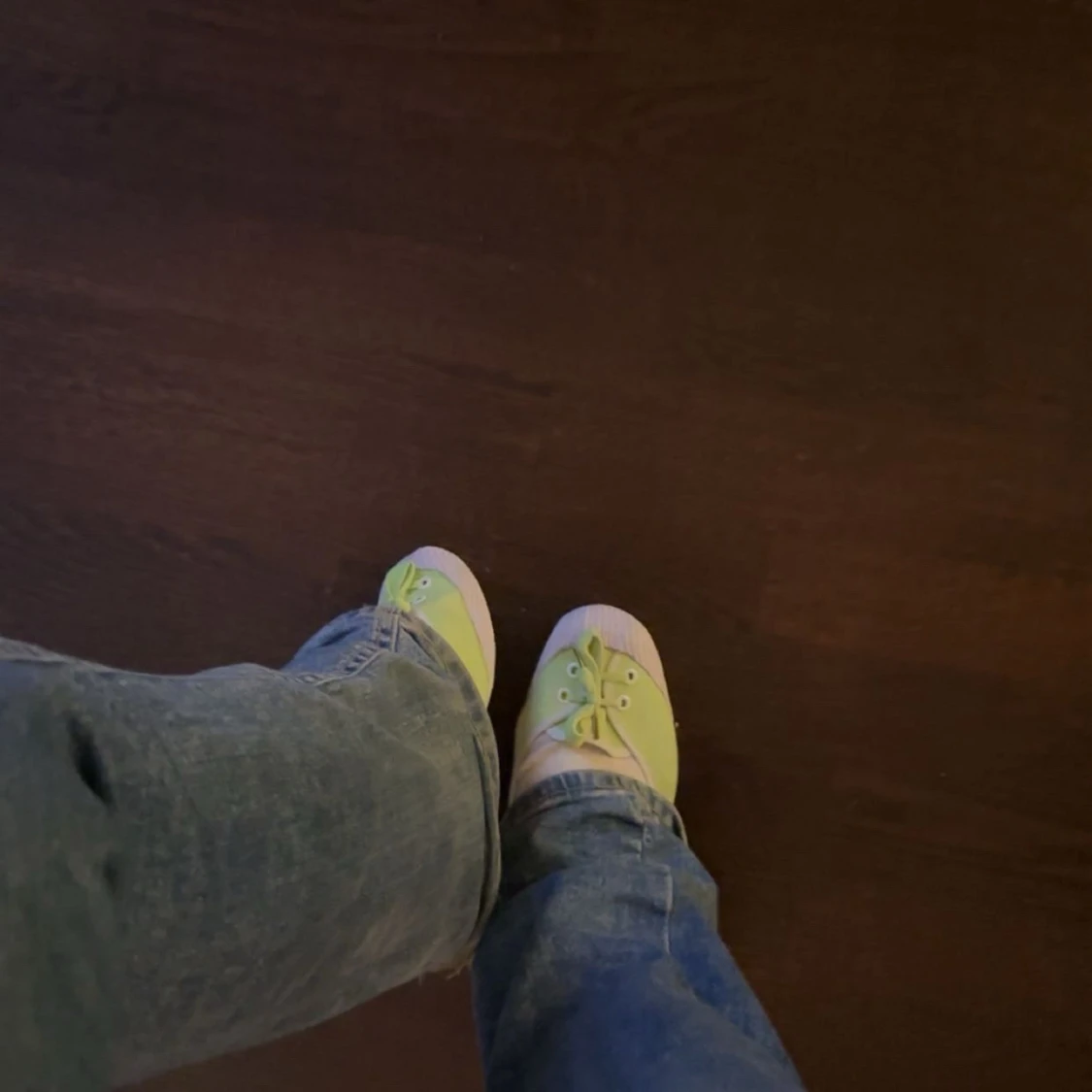 Ljusgröna ballerinaskor med rosett - 1