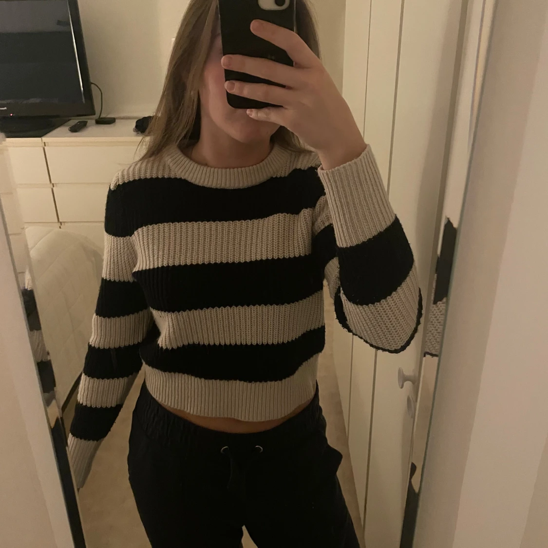 Randig stickad tröja från ONLY - 1