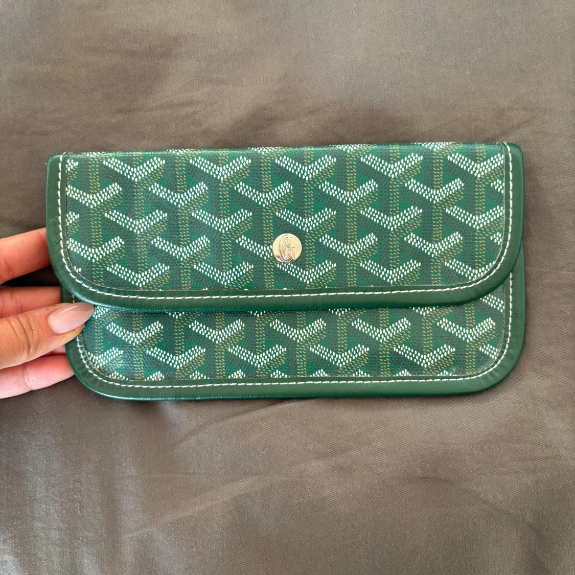 Grön tote bag med plånbok - 4