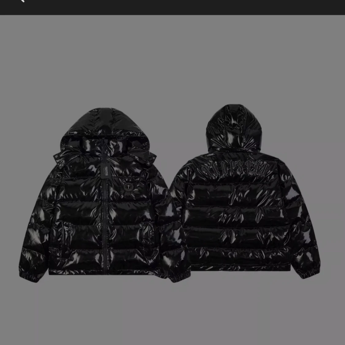 Helt ny svart Trapstar pufferjacka med huva - 4