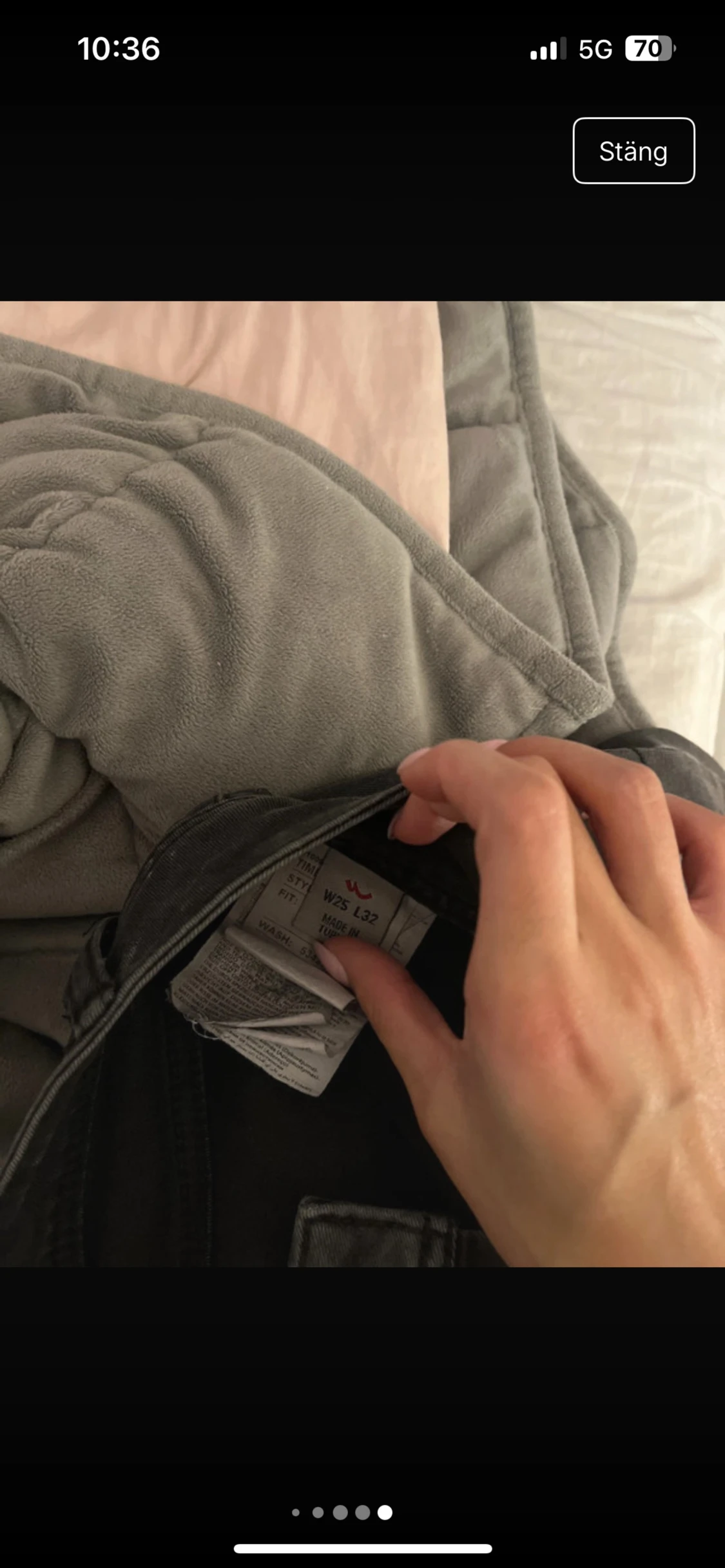 Mörkgråa ltb bootcut jeans låg midja - 6