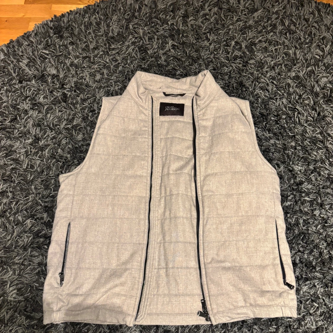 Beige linneväst Oscar Jacobson - 2