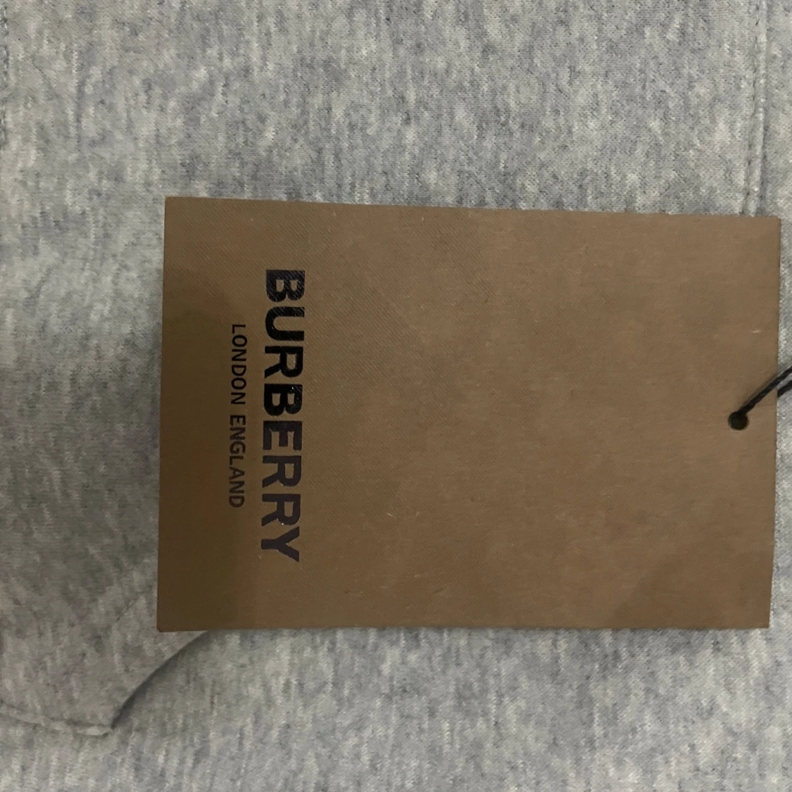 Grå Burberry hoodie med klassiskt foder - 4