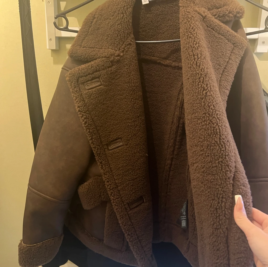 Brun teddyjacka från Topshop XS - 1