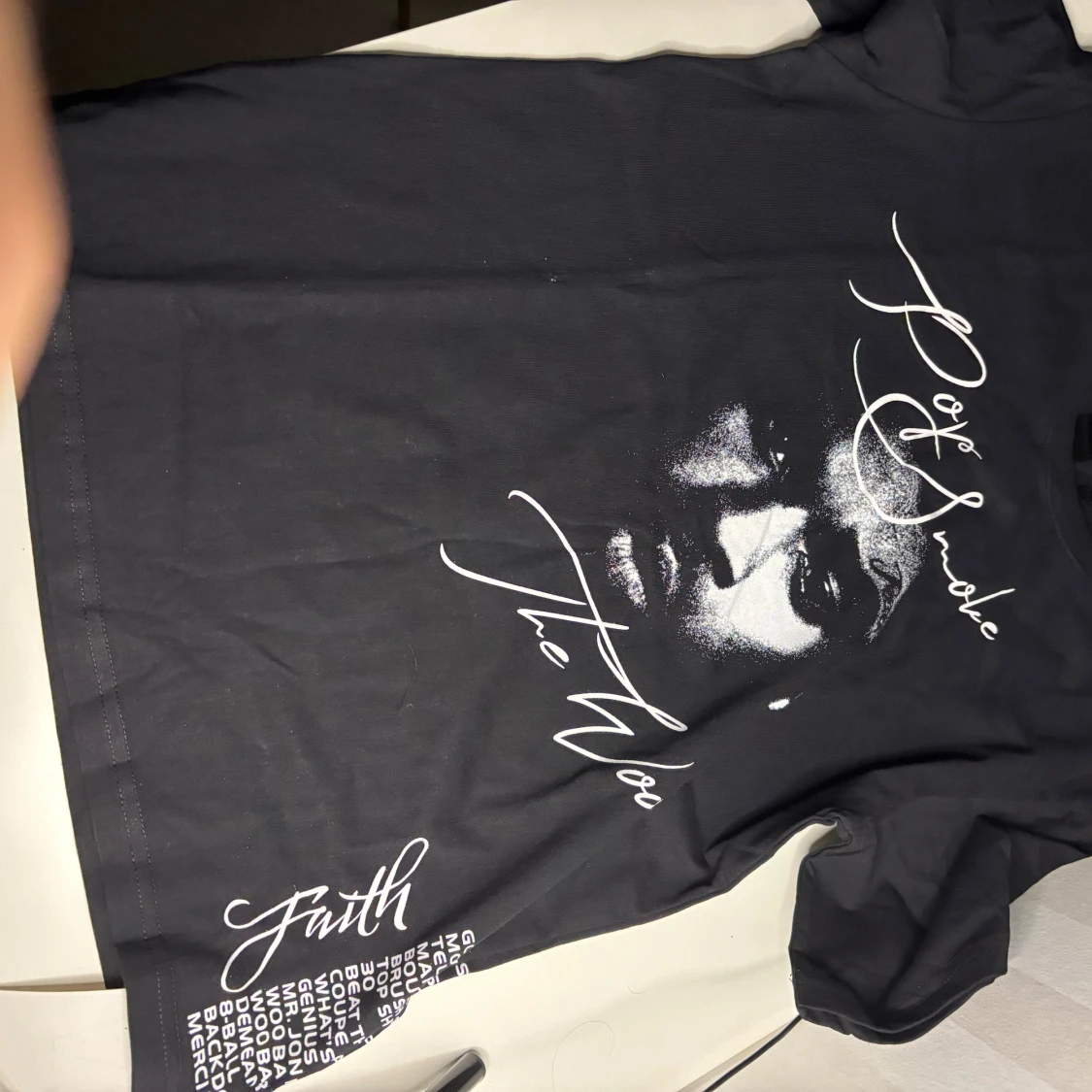 Pop Smoke svart t-shirt Faith