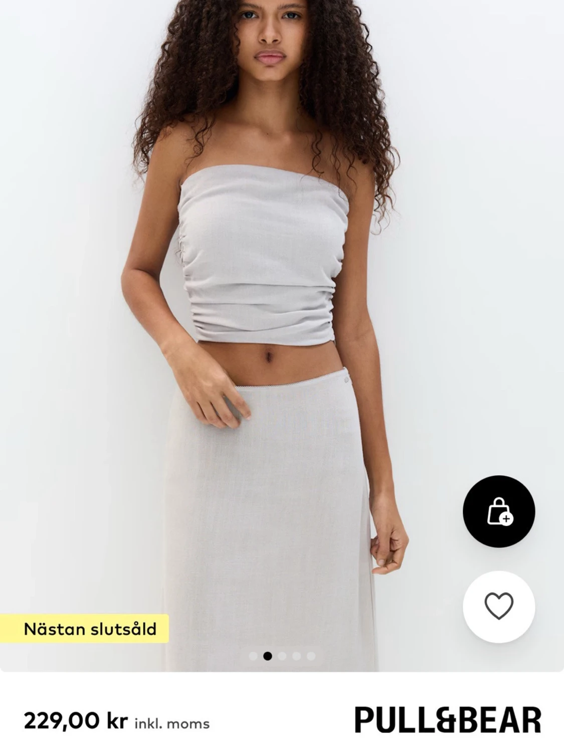 Ljusgrå bandeau tubtopp Pacific Republic - 1