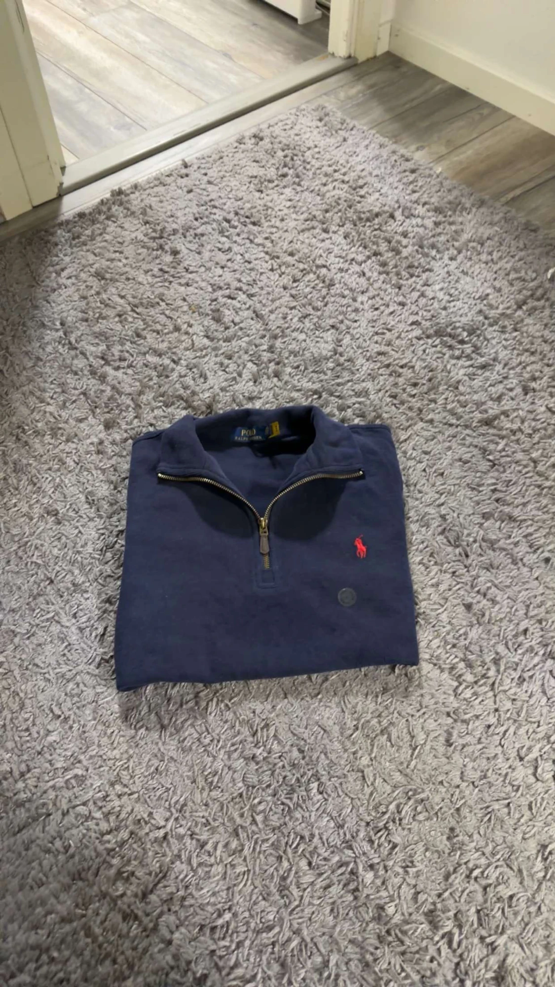 Marinblå half zip tröja Polo Ralph Lauren