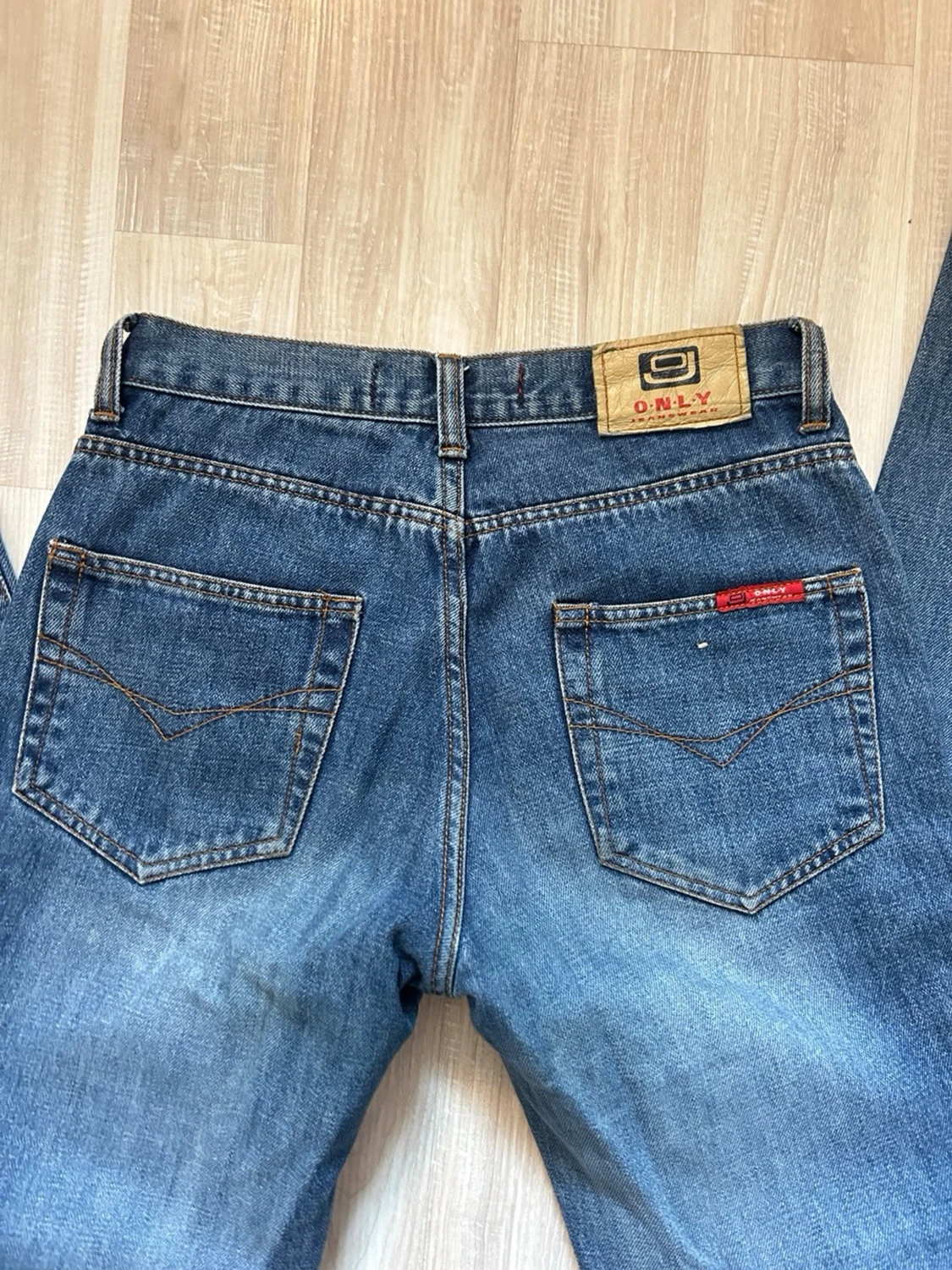 Blå raka jeans från ONLY, storlek 28 - 2