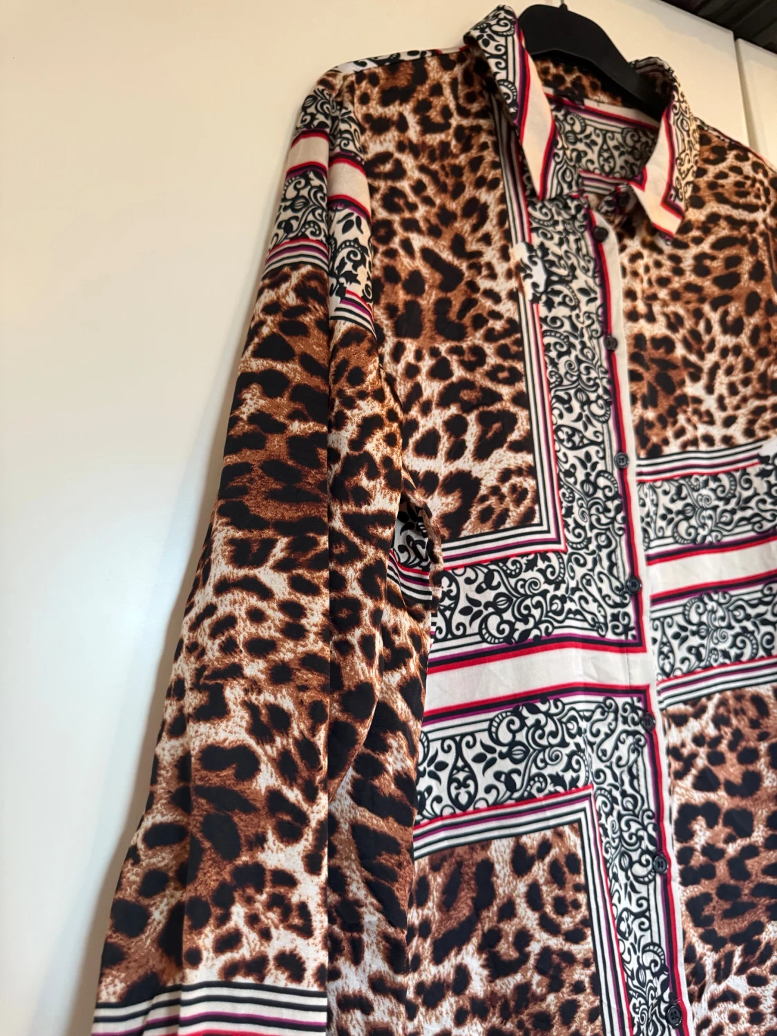 Leopardmönstrad långskjortklänning Vero Moda - 2