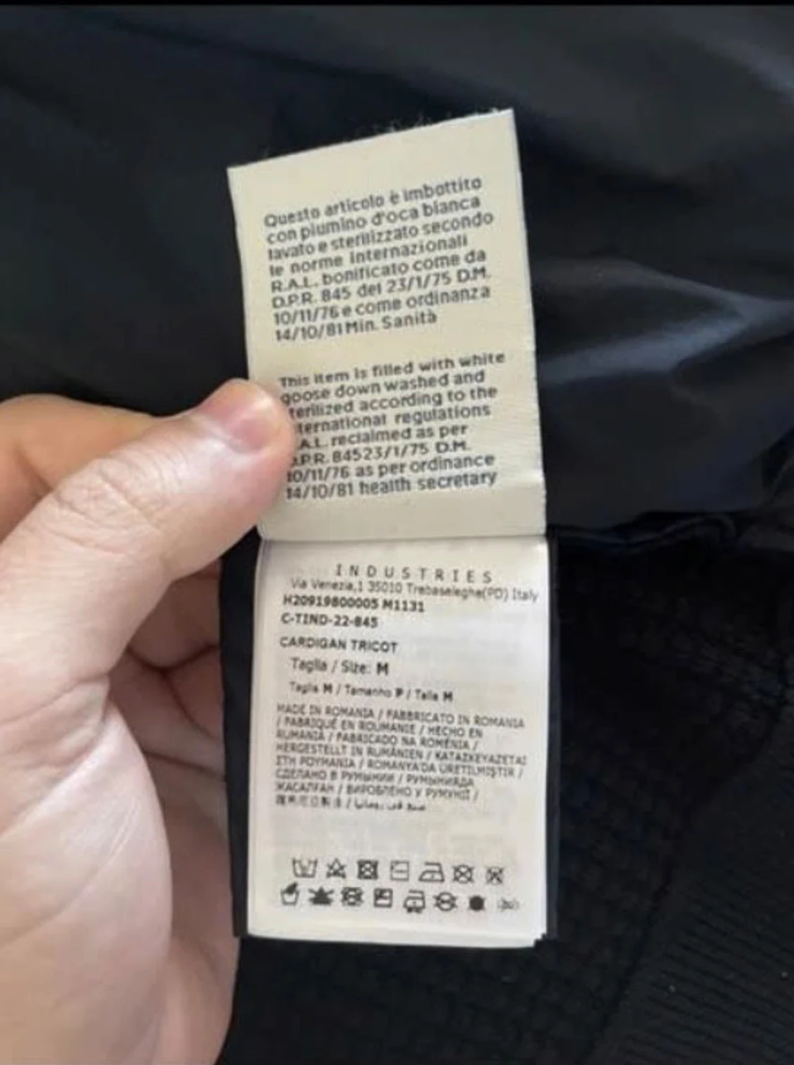 Svart Moncler pufferjacka med stickade ärmar - 5