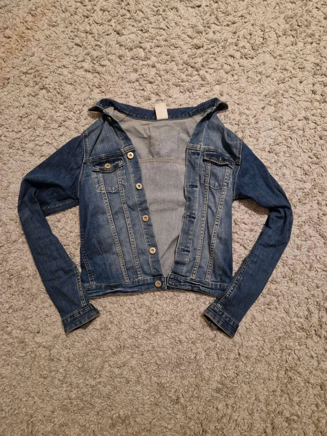 Blå jeansjacka från H&M, strl 164