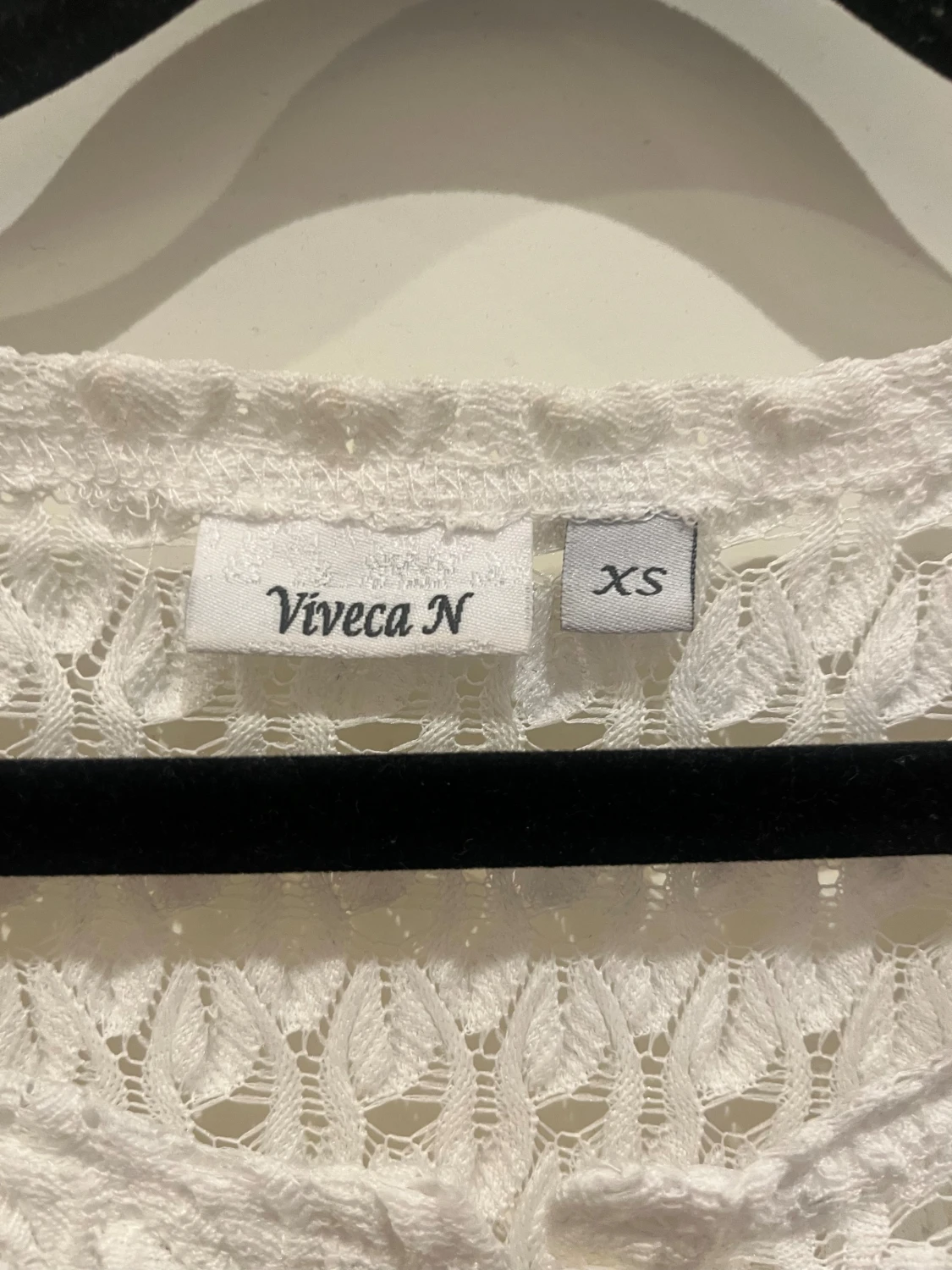 Vit spetskofta från Viveca N XS - 2