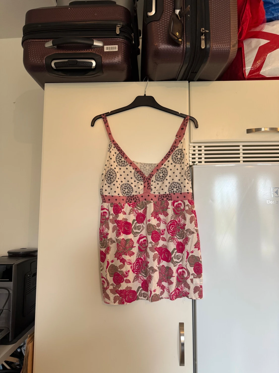 Odd Molly blommig linnetopp rosa/vit