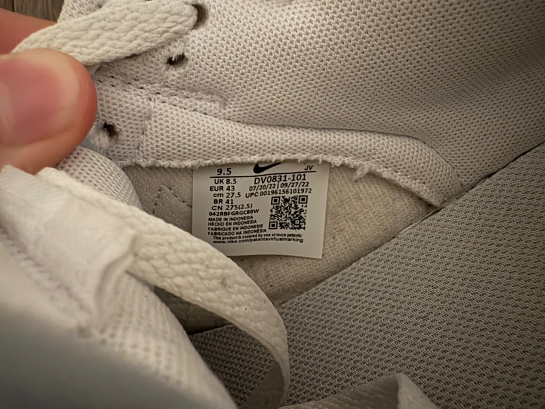 Nike Dunk Low vit/grå, stl 43 - 4