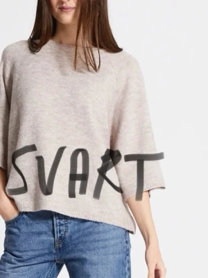 Svart stickad tröja med trekvartsärm - Använd 1 gång 