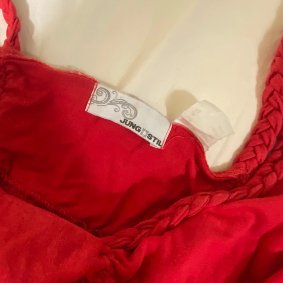 Rött babydoll linne från jung stil - 1