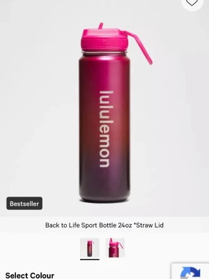 Lulelemon vattenflaska💖💖trendig färg!! - Bilderna visar en sportflaska från Lululemon, som är så trendig och poppis!!💖💖🥹🥹- helt ny aldrig andvänd