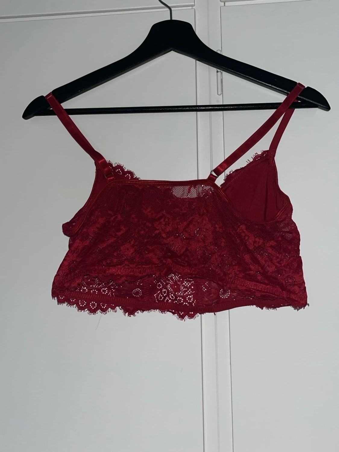 Röd spets korsett-topp - 1