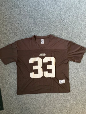Brown Y2K football jersey shirt - Size M, true to size