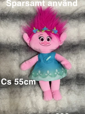 Trolls poppy - Sparsamt använd, 55cm från fot till högsta delen av håret.