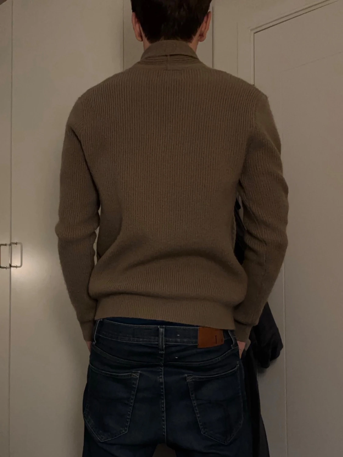 Beige stickad kofta - 4